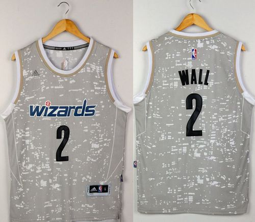 Wizards #2 John Wall Grey City Light Stitched NBA Jersey