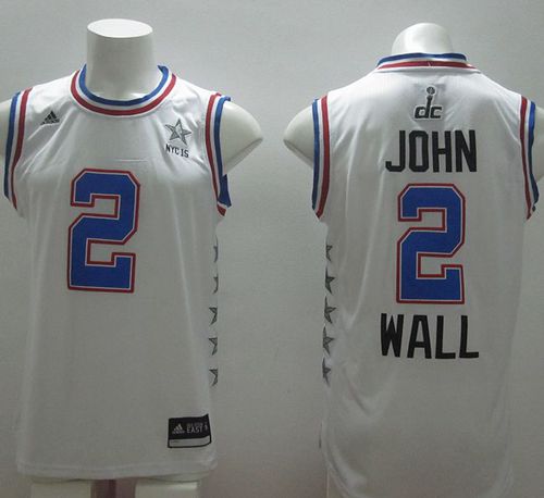 Wizards #2 John Wall White 2015 All Star Stitched NBA Jersey