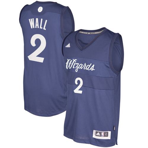 Wizards #2 John Wall Blue 2016-2017 Christmas Day Stitched NBA Jersey
