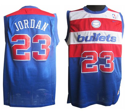 Wizards #23 Michael Jordan Blue Nike Throwback Stitched NBA Jersey