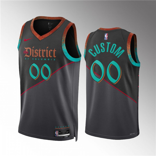 Men' Washington Wizards Active Custom Black 2023/24 City Edition Stitched Basketball Jersey
