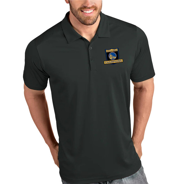Men's Golden State Warriors 2021-2022 Charcoal NBA Finals Champions Tribute Polo