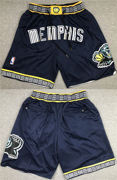Men's Memphis Grizzlies Navy Shorts (Run Small)