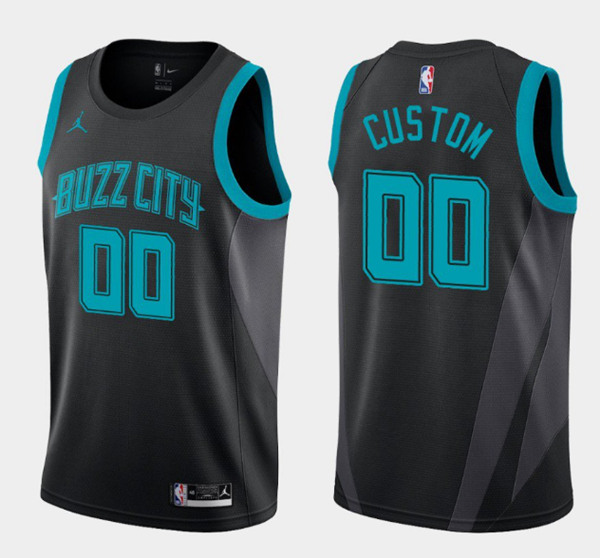 Men's Charlotte Hornets Active Player Custom Teal Buzz City Edition Stitched NBA Jersey