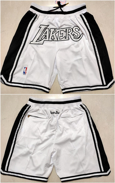 Men's Los Angeles Lakers White Shorts (Run Small)