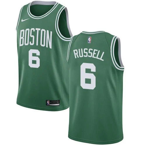 Men's Boston Celtics #6 Bill Russell Green Stitched Jersey