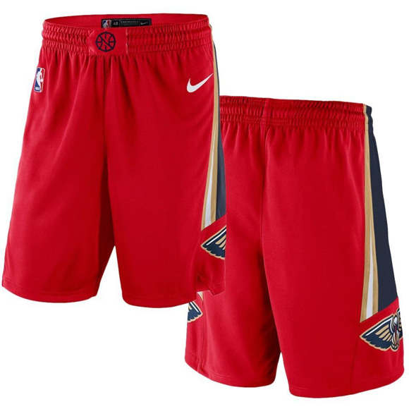 Men's New Orleans Pelicans Red NBA Shorts (Run Smaller)