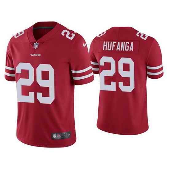 Men's San Francisco 49ers #29 Talanoa Hufanga Red Vapor Untouchable Stitched Football Jersey