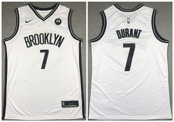 Men's Brooklyn Nets #7 Kevin Durant 2020 White Stitched NBA Jersey