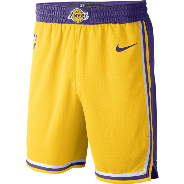 Men's Los Angeles Lakers Yellow NBA Shorts (Run Smaller)