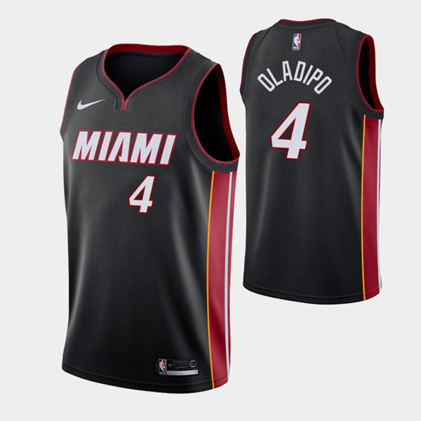 Men's Miami Heat #4 Victor Oladipo Black Stitched NBA Jersey