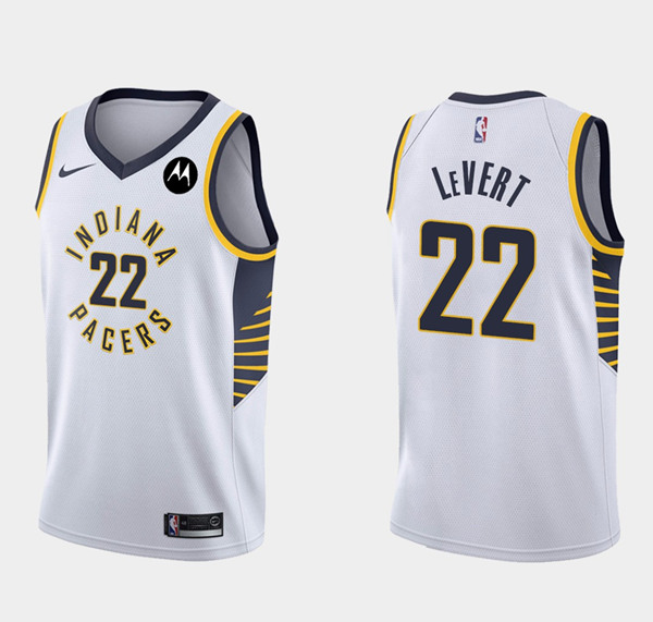 Men's Indiana Pacers #22 Caris LeVert White Stitched NBA Jersey
