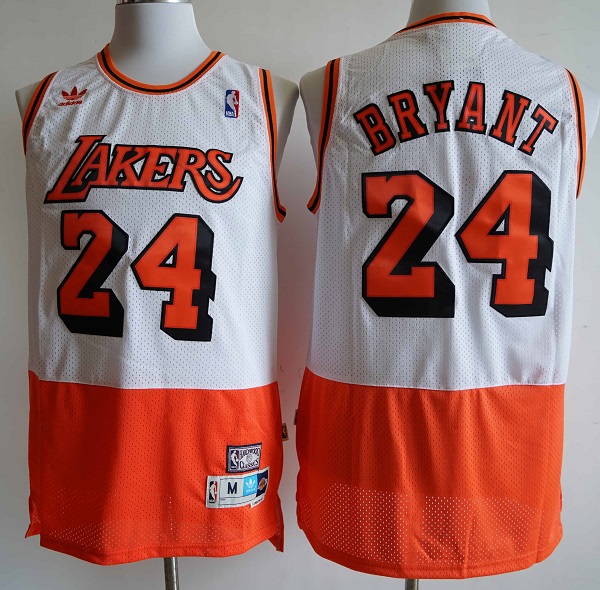 Men's Los Angeles Lakers #24 Kobe Bryant White Classics Swingman Stitched NBA Jersey