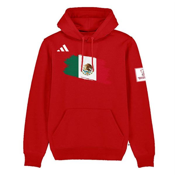 Men's Mexico World Cup Soccer Red Hoodie