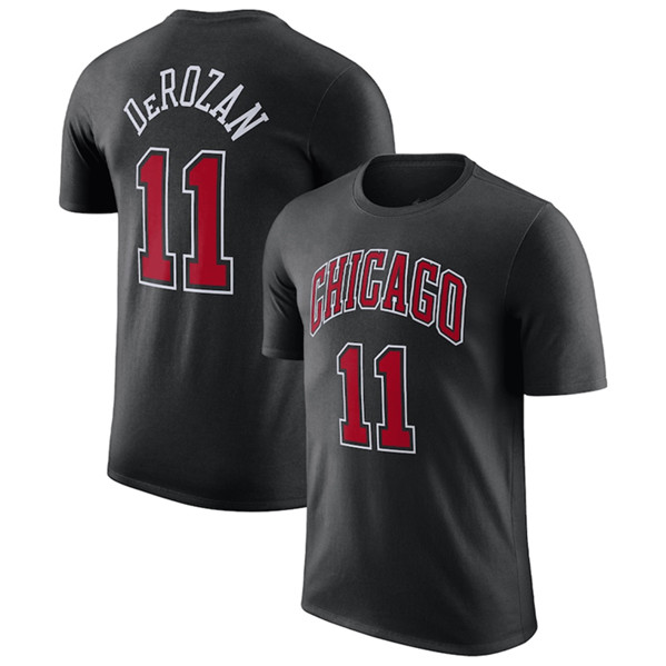 Men's Chicago Bulls #11 DeMar DeRozan Red 2022/23 Statement Edition Name & Number T-Shirt