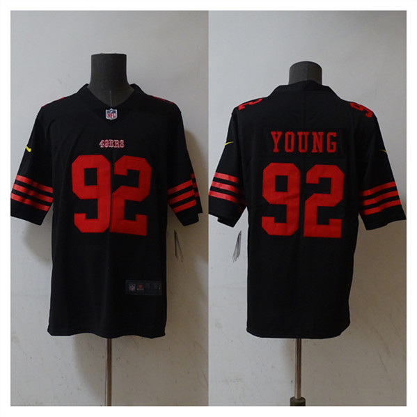 Men's San Francisco 49ers #92 Chase Young Black 2023 F.U.S.E. Stitched Football Jersey