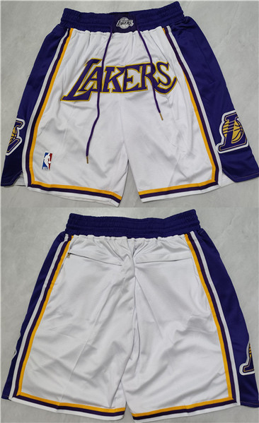 Los Angeles Lakers Purple/White Shorts (Run Small)