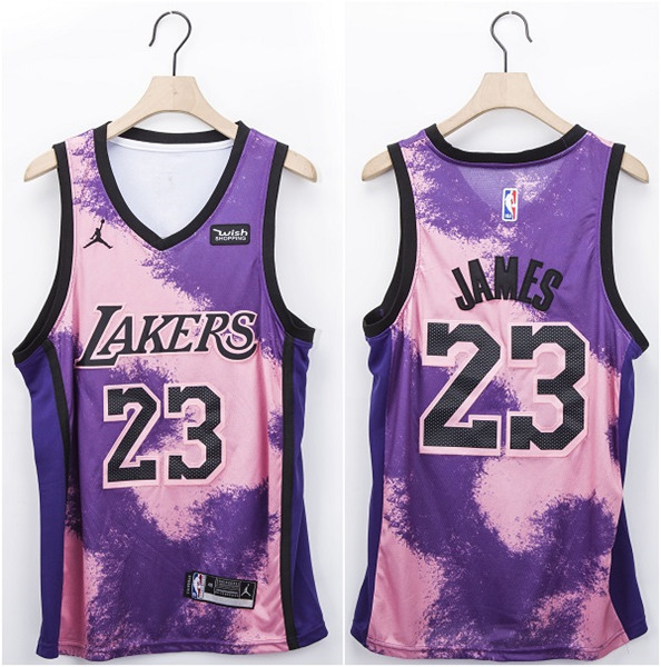 Men's Los Angeles Lakers #23 LeBron James Fashion Edition Stitched NBA Jersey