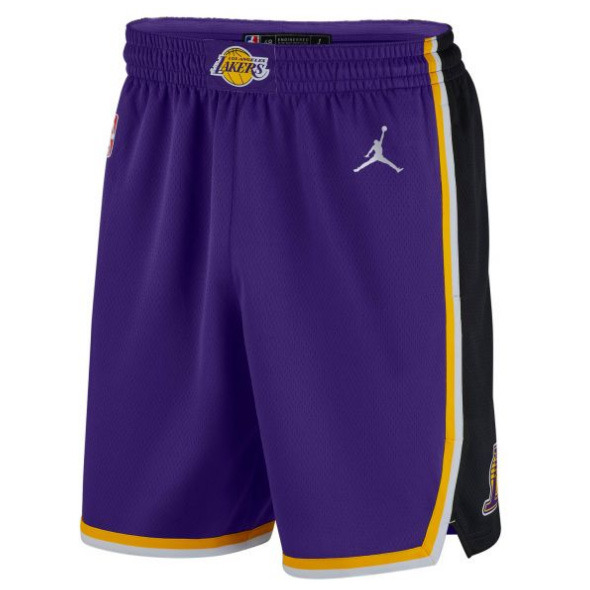 Men's Los Angeles Lakers Black and Purple Shorts (Run Small) [NBA_Los ...