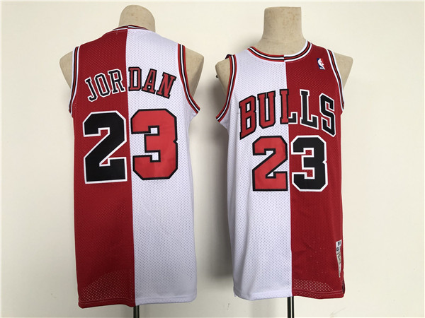 Men's Chicago Bulls/Wizards #23 Michael Jordan Red/White Throwback Stitched Jersey