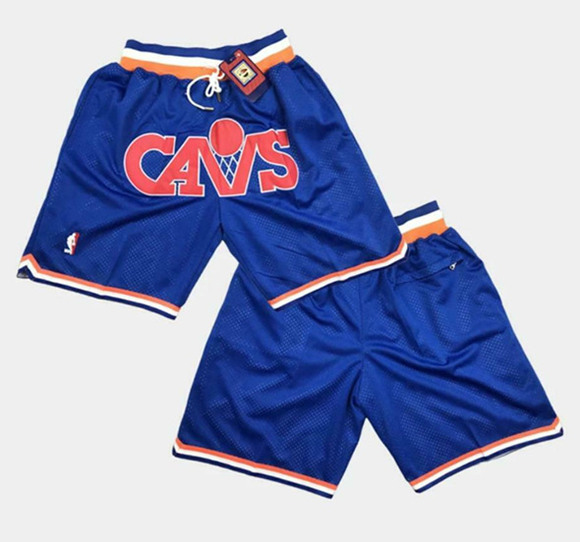 Men's Cleveland Cavaliers Blue Shorts(Run Small)
