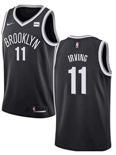 Men's Nets #11 Kyrie Irving Black Stitched NBA Jersey