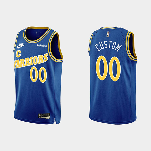 Men's Golden State Warriors Customized 2022/23 Blue Stitched Basketball Jersey