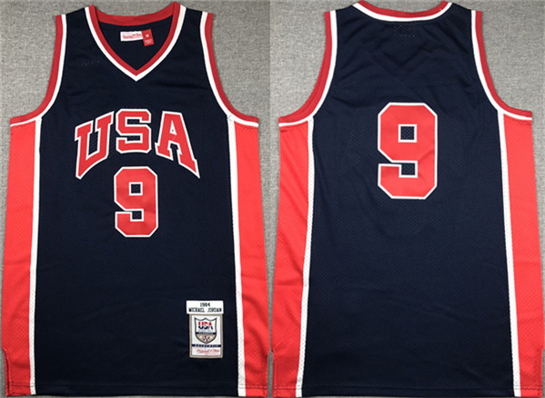 Men's USA Basketball #9 Vince Carter Navy Stitched Jersey