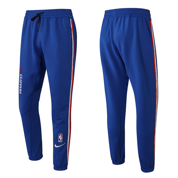 Men's Los Angeles Clippers Blue Performance Showtime Basketball Pants