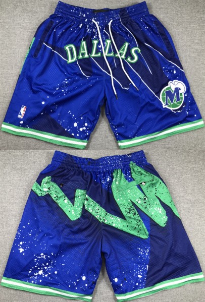 Men's Dallas Mavericks Royal/Green Shorts (Run Small)