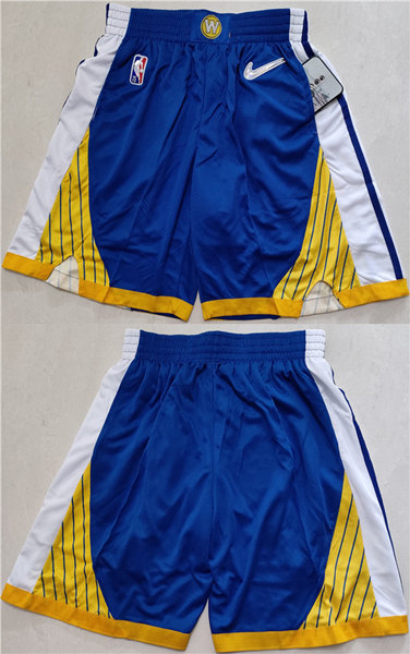 Men's Golden State Warriors Blue/Gold Shorts(Run Small)