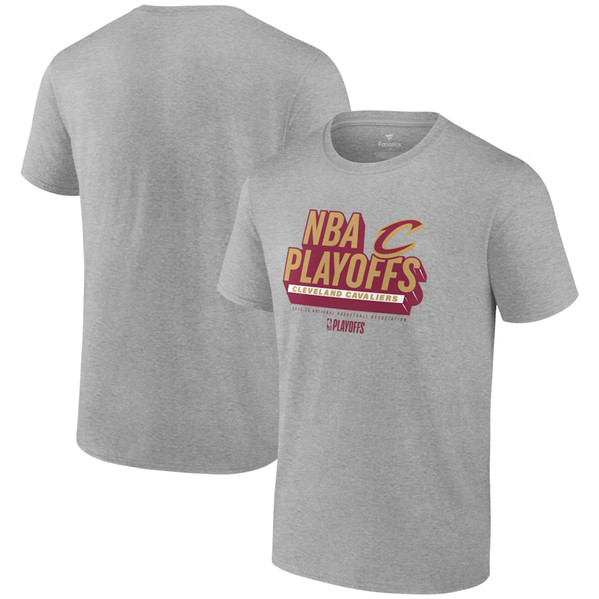Men's Cleveland Cavaliers Heather Gray 2024 Playoffs Defensive Stance T-Shirt