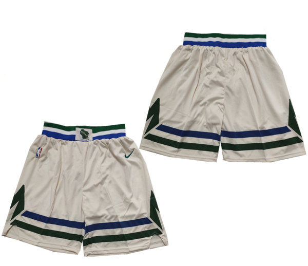Men's Milwaukee Bucks Cream Shorts (Run Small)
