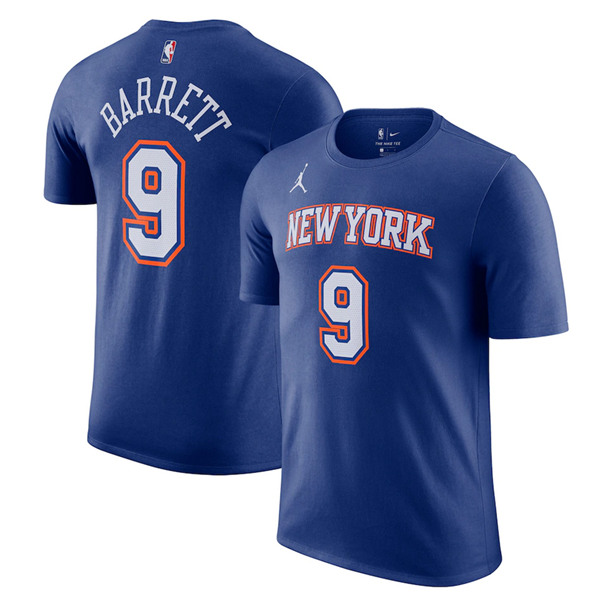 Men's New York Knicks 2020/21 RJ Barrett Statement Blue T-Shirt