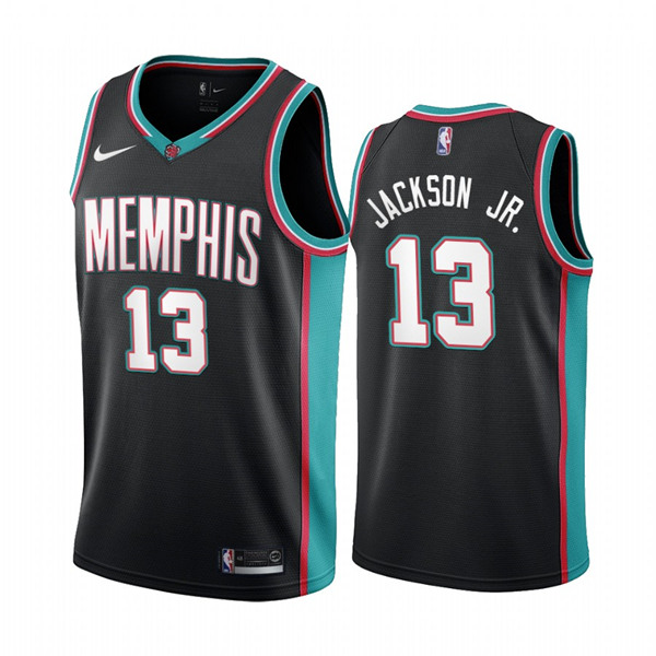 Men's Memphis Grizzlies #13 Jaren Jackson Jr. Black Stitched NBA Jersey