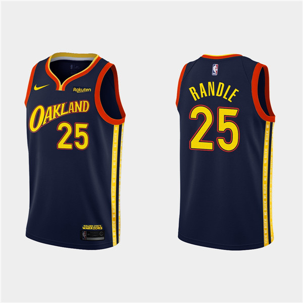 Men's Golden State Warriors #25 Chasson Randle 2020-21 City Edition Navy Stitched NBA Jersey