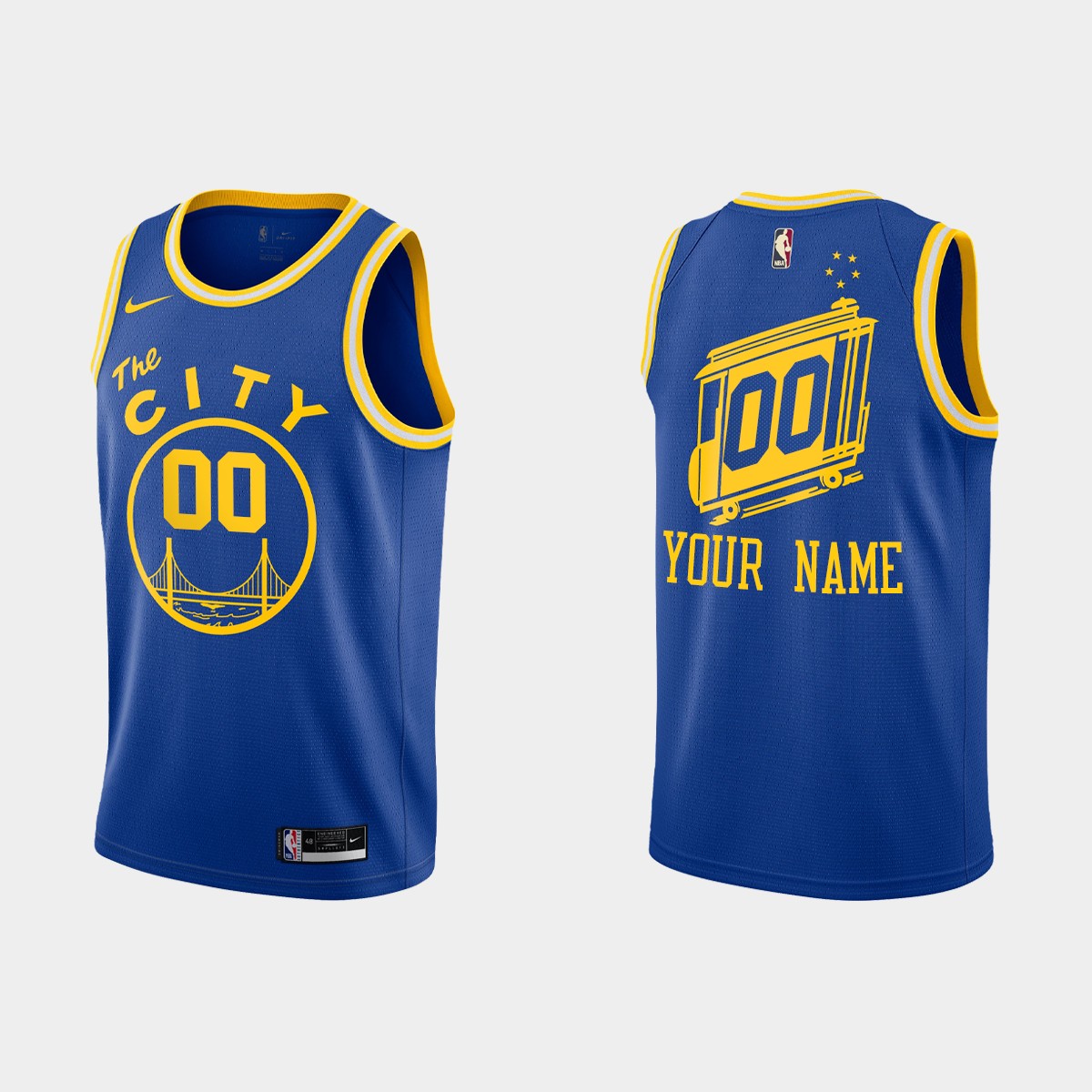 Golden State Warriors Customized 2020-21 Hardwood Classics Blue Stitched NBA Jersey