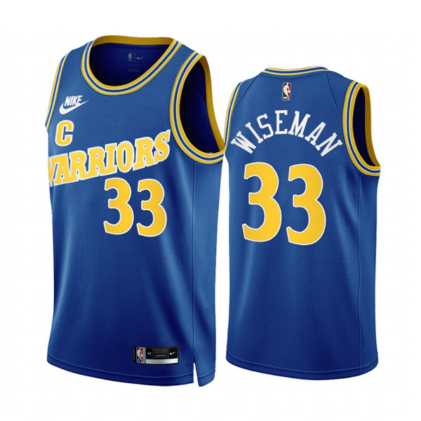 Men's Golden State Warriors #33 James Wiseman 2022/23 Royal Classic Edition Stitched Basketball Jersey