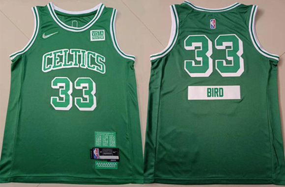 Men's Boston Celtics Green #33 Larry Bird 2021 Stitched NBA Jersey