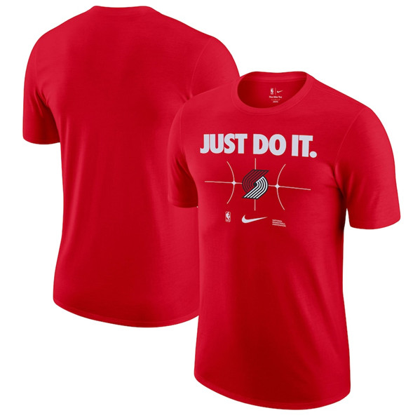 Men's Portland Trail Blazers Red Just Do It T-Shirt