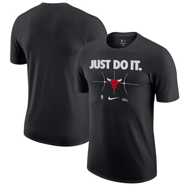 Men's Chicago Bulls Black Just Do It T-Shirt