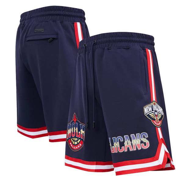 Men's New Orleans Pelicans Navy Shorts (Run Small)