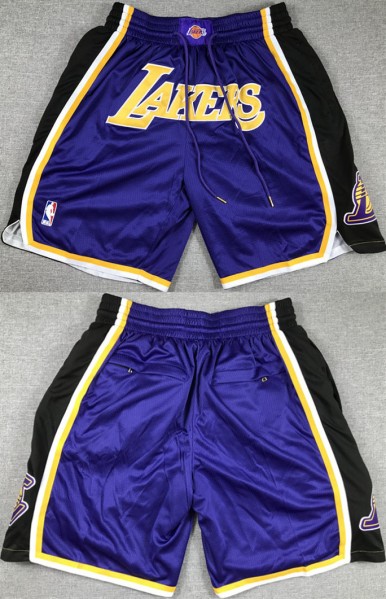 Los Angeles Lakers Purple/Black Shorts (Run Small)