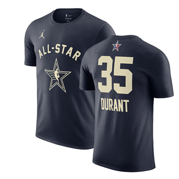 Men's 2024 All-Star #35 Kevin Durant Navy T-Shirt