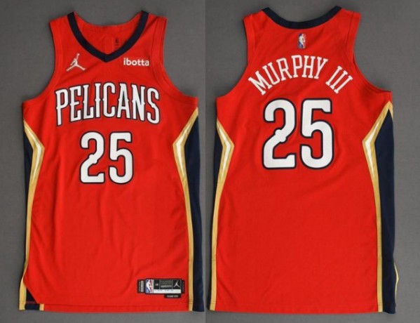 Men's New Orleans Pelicans #25 Trey Murphy III 2022 Red Statement Edition Stitched Jersey