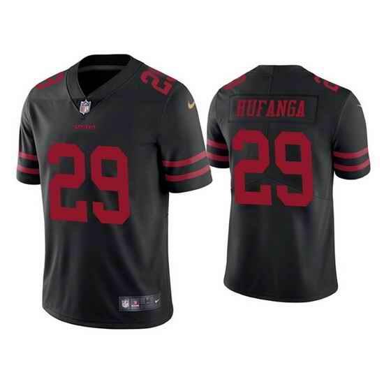 Men's San Francisco 49ers #29 Talanoa Hufanga Black Vapor Untouchable Stitched Football Jersey