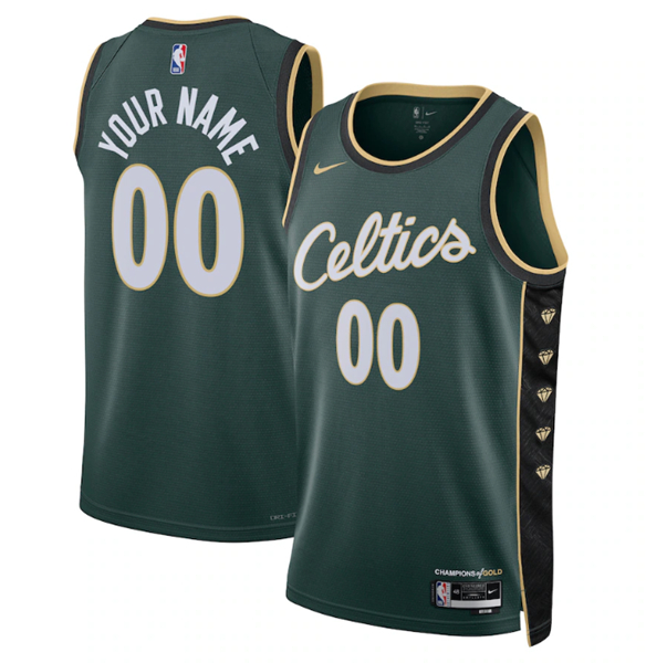 Men's Boston Celtics Active Player Custom 2022-23 Green City Edition Stitched Basketball Jersey