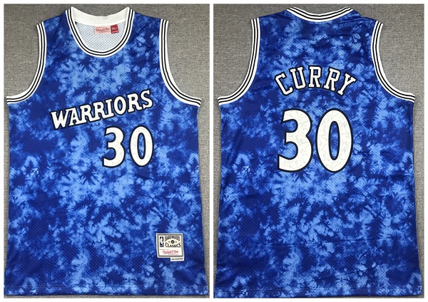 Men's Golden State Warriors #30 Stephen Curry Blue Classics Swingman Stitched NBA Jersey