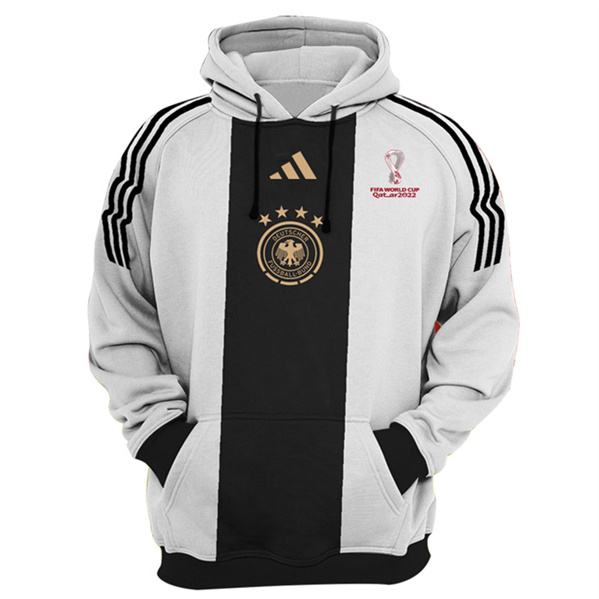 Men's Germany FIFA World Cup Soccer Black/White Hoodie