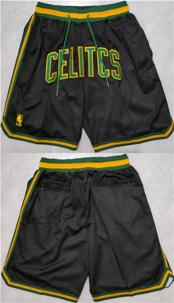 Men's Boston Celtics Black Shorts (Run Small)